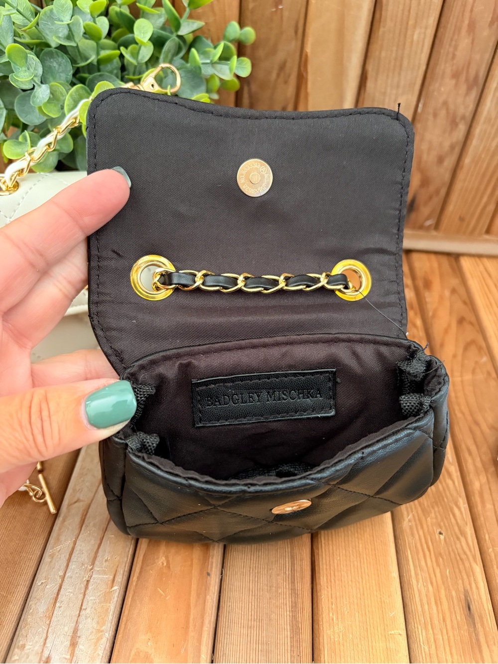 Two (2) Badgley Mischka Quilted Mini Crossbody Bag, Convertible Charm - Picture 4 of 6